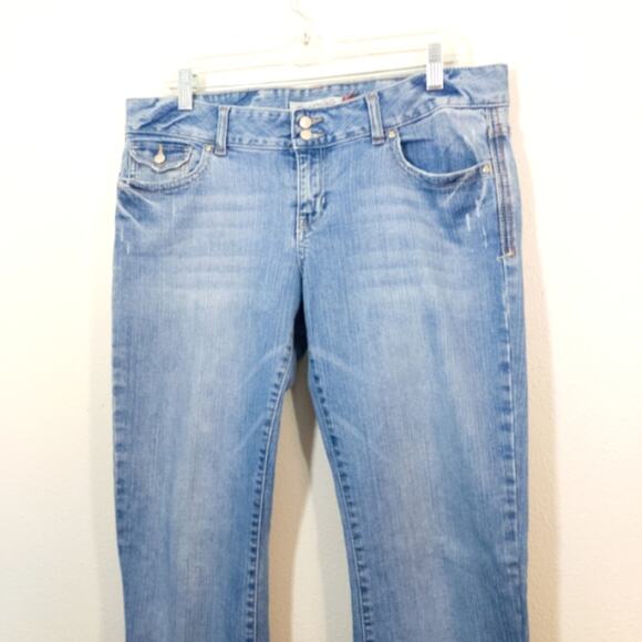Aeropostale Hailey skinny flare midrise Cowgirl Tough flap pocket jeans 11/12 L - Picture 4 of 11